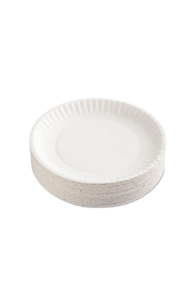 Disposable large deep paper plate 6 pieces "Oval Plast"