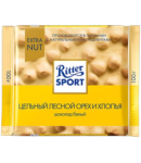 Շոկ. սալիկ «Ritter Sport» սպիտակ ամբողջական պնդուկով 100գ

