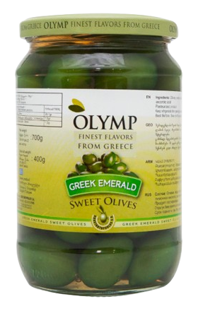 Оливки зеленые с косточкой "Olymp" 720г