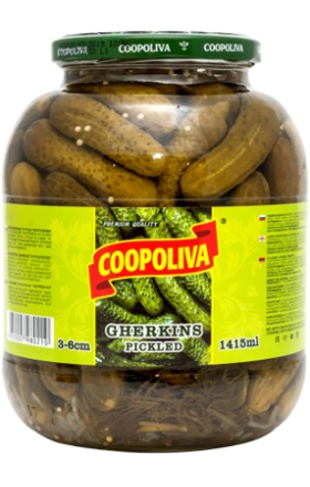 Կորնիշոններ մարինացված «Coopoliva» 1.415կգ 