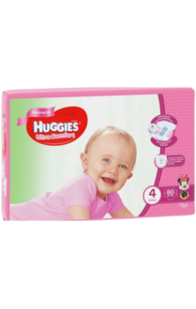 Подгузники "Huggies Ultra Comfort" N4 8-14кг 80шт