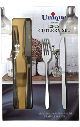 Դեսերտի դանակ և պատառաքաղ, 6+6 հատ, AV-11981