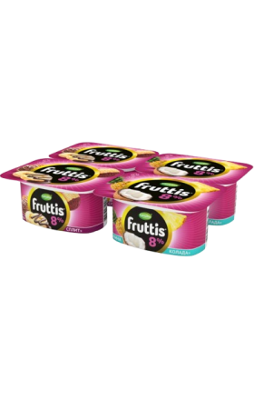 Յոգուրտային արտադրանք պինա կոլադայով , կոկոսով«Campina Fruttis» 115գ, յուղայնությունը՝ 8%