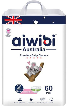 Подгузники Aiwibi S 3-6кг 60шт