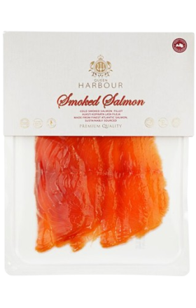 Սաղմոնի փափկամիս սառը ապխտած Queen Harbour 100գ վակում