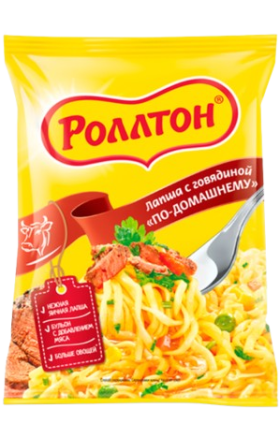 Լապշա ձվով «Роллтон» տավարի մսի համով 85գր