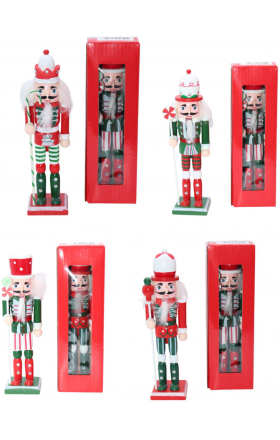 Деревянный человечек (Щелкунчик) в цельной коробке, 30 см