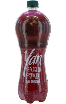 Refreshing carbonated drink "Yan" 930ml Pomegranate 