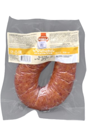 Երշիկ կիսաապխտած «Աթենք»  Կրակովյան վակում 320գ հատ