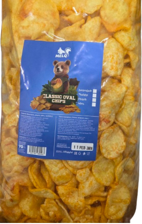 Чипсы овальные «Мелк» со вкусом жареного, кг