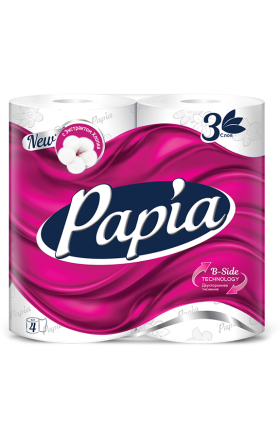 Զուգարանի թուղթ «Papia» 4 հատ