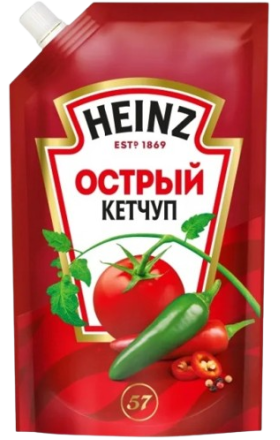 Кетчуп томатный острый "Heinz" 320г 
