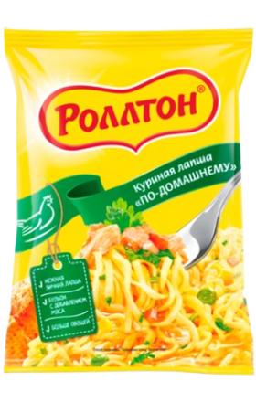 Egg noodles "Rollton" with chicken flavor 85g