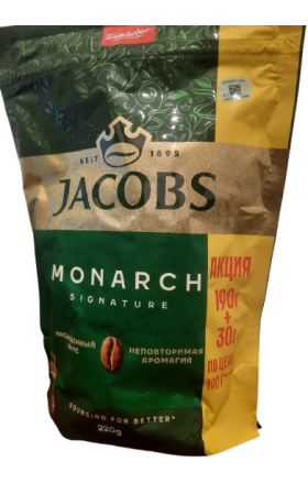 Кофе растворимый "Jacobs Monarch" 220 г