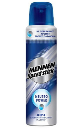 Дезодорант-антиперспирант Mennen Speed Stick neutro power  150мл 