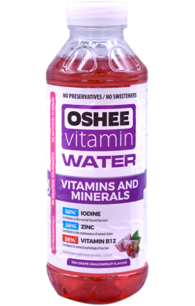 Vitamin water "Oshee" red grape and dragonfruit 555ml