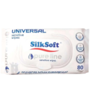 Салфетки влажные "Silk Soft" универсальные чистая линия 80 шт.
