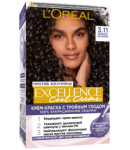 Hair dye "L'Oreal" Excellence 3.11 ultra ash dark chestnut