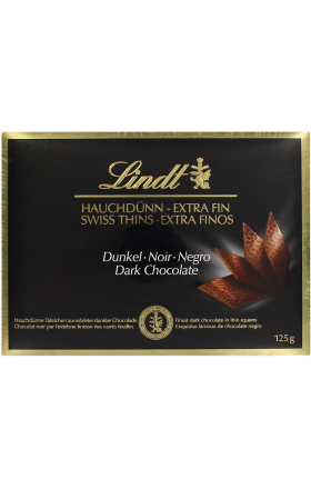 Շոկոլադե սալիկ մուգ «Lindt Hauchdunn Extra Fin» 125գ 