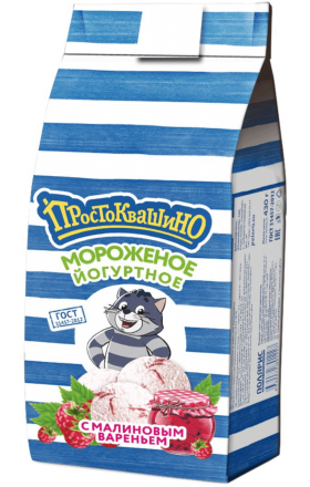 Ice Cream Creamy Yogurt Prostakvashino Raspberry 450g