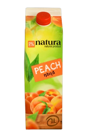 Հյութ «Natura» 1լ դեղձ