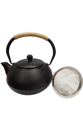 Black cast iron teapot, 600 ml