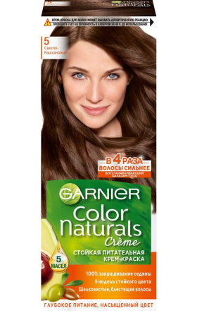 Hair dye "Garnier Color Naturals Creme" №5