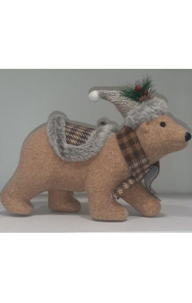 Շագանակագույն արջուկ շարֆով