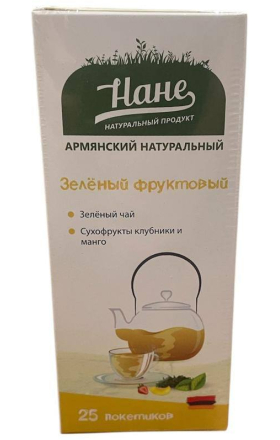 Зелёный чай «Нане» фруктовый, 25 шт.