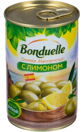 Ձիթապտուղ կանաչ՝ կիտրոնով «Bonduelle» 300գ 
