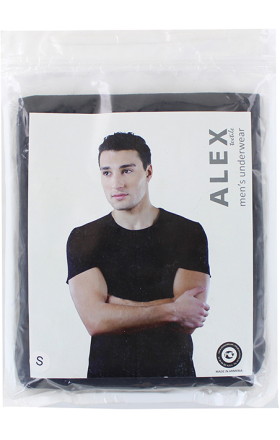 Мужская футболка с коротким рукавом "Alex" черная S