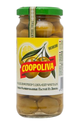 Green olives with lemon "Coopoliva" 244g 