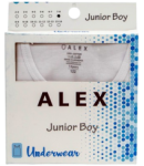 Boy's shirt "Alex" white 7-8y. KB5001