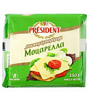 Mozarella cheese "President" 150g, richness 50%