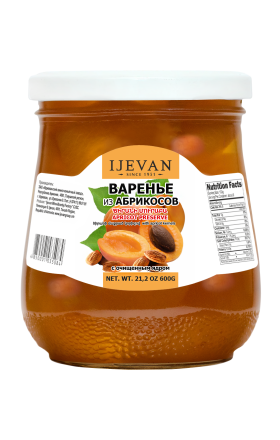 Մուրաբա ծիրանի մաքրած կորիզով "Իջևան" 600գ