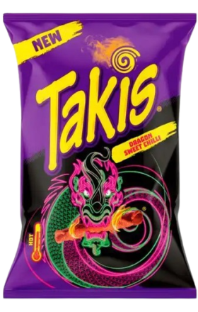 Չիպս «Takis» Dragon Sweet Chilli, քաղցր չիլի, 100գ
