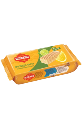 Wafer with lemon-lime flavour "Yashkino" 300g