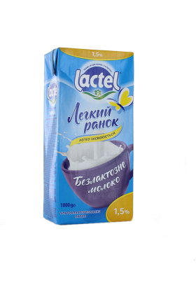 Молоко "Лактел Легкий Ранок" 1л, жирность: 1.5% 