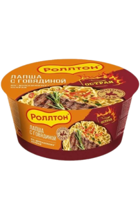 Լապշա «Роллтон» տավարի կծու 90գր 