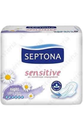 Միջադիրներ «Septona» Sensitive Night Ultra Plus 8 հատ
