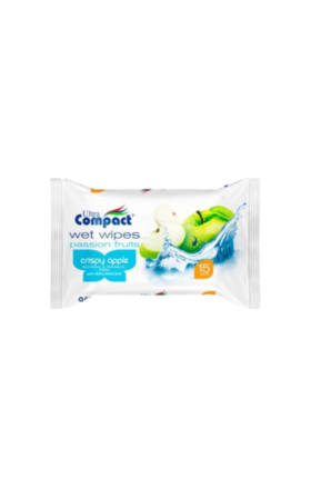Wet wipes "Compact" apple 15 pcs