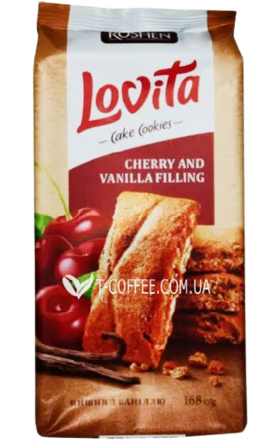 Cookies "Roshen" Lovita, cherry-vanilla 168g