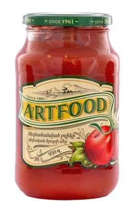 Tomatoes in own juice "Artfood" 950g