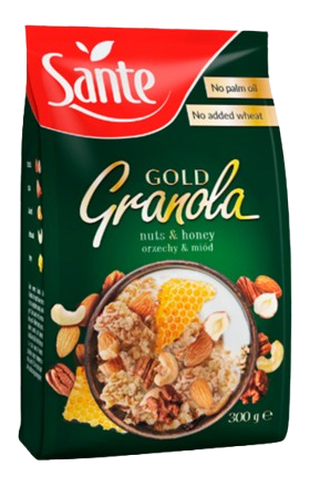 Գրանոլա «Sante» Գոլդ, ընդեղեն և մեղր 300գր
