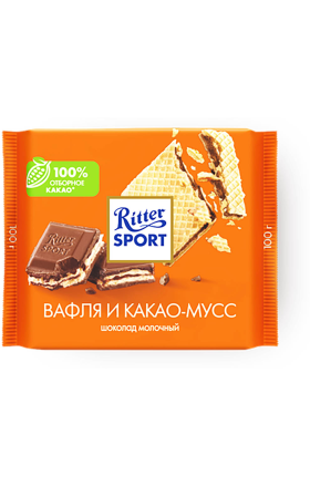 Шоколадная плитка с вафлей "Ritter Sport" 100г
