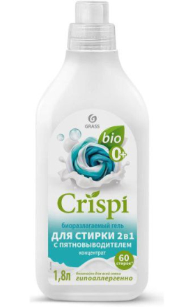 Гель для мытья Crispi 2 в 1 с пятновыводящим концентратом 1,8л