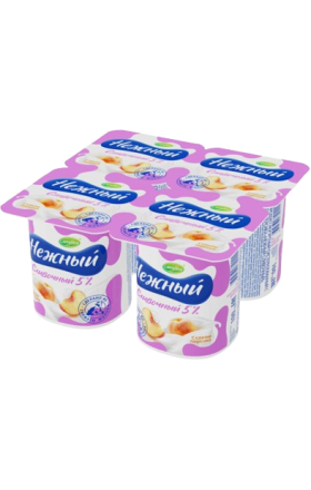 Յոգուրտային արտադրանք դեղձով «Campina Нежный» 110գ, յուղայնությունը՝ 5%