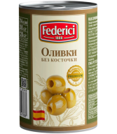 Green olives 'Federici' pitted 300g
