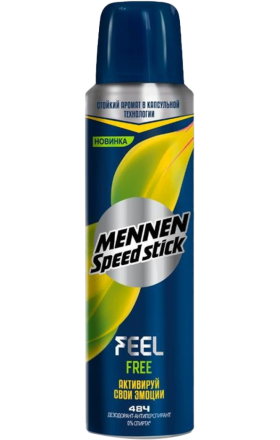 Спрей-антиперспирант Mennen Speed ​​Stick Feel free 150мл