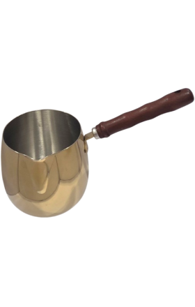 Coffee pot, with wooden handle, stainless steel, (golden), 600ml, AV13321